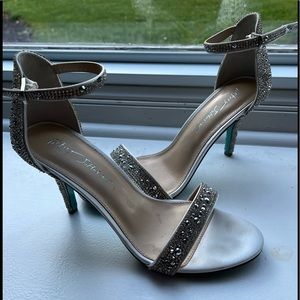Betsy Johnson bling wedding Heels